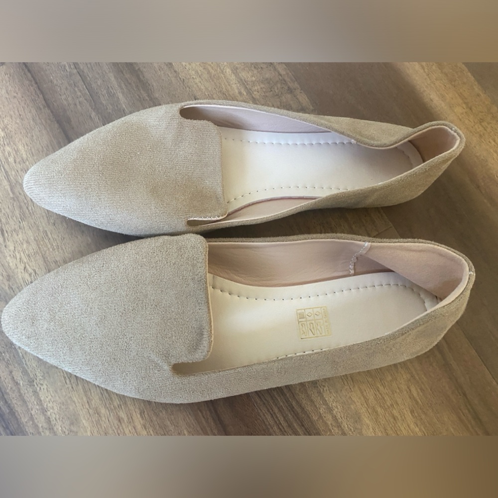 Soda Beige Suede Flats